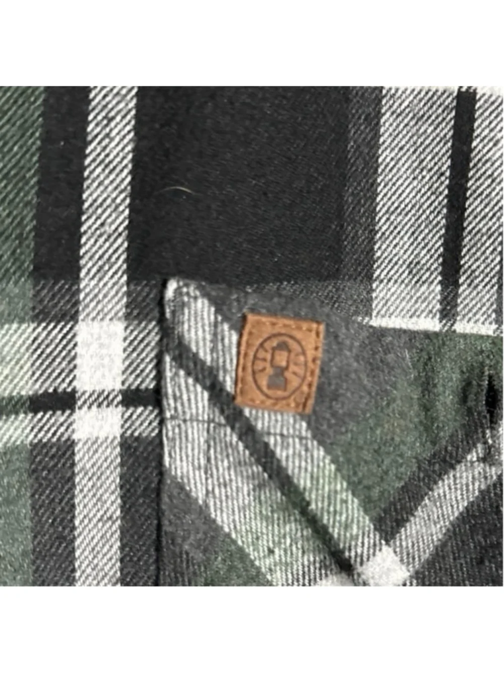 Coleman Plaid Flannel Button Down Shirt XXL Green Black